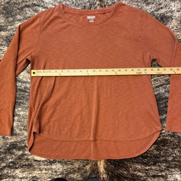 Kirkland Burnt Orange Women’s Long Sleeve Shirt, Size Large, 100% Cotton - Picture 11 of 11